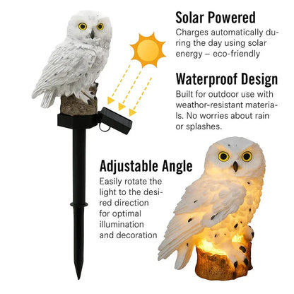 Brighten your garden path today Solar Owl Pathway Light