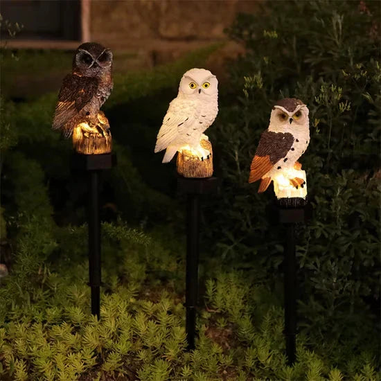 Brighten your garden path today Solar Owl Pathway Light