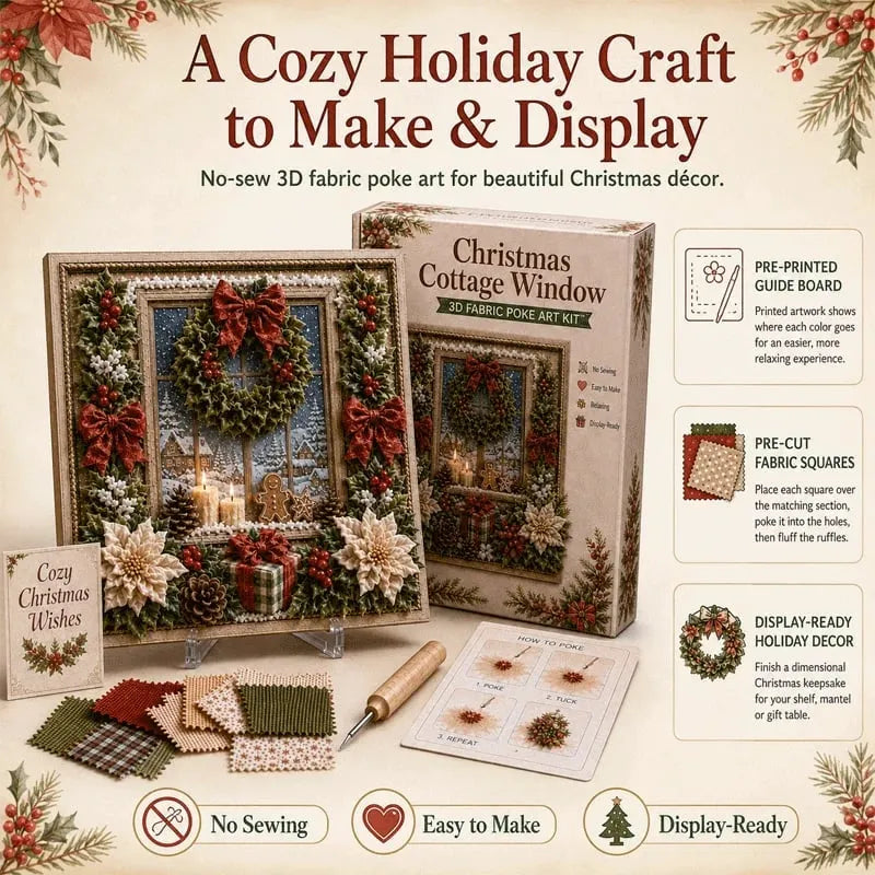 🎁3D Christmas Fabric Poke Art Kit🎄