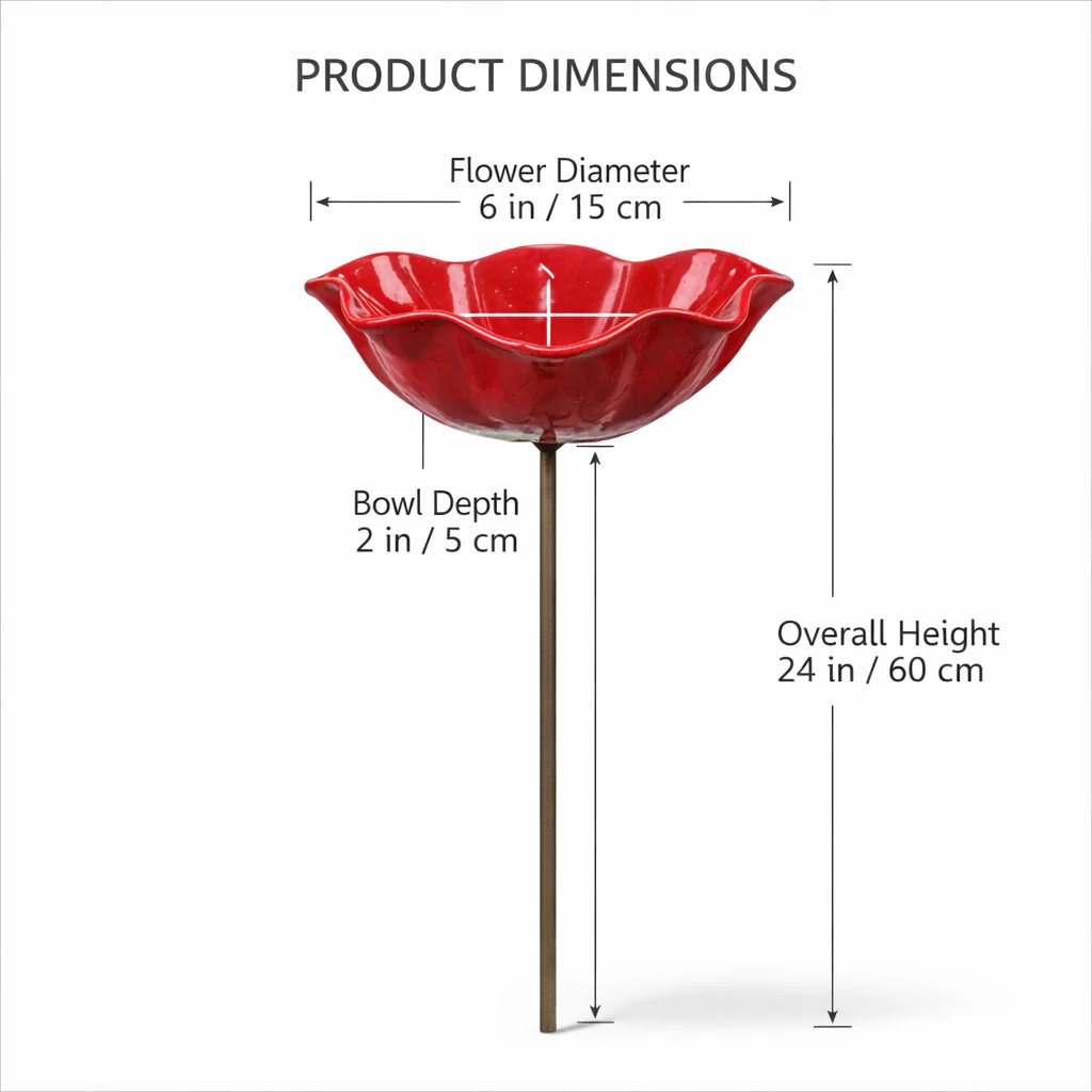 🐦Handcrafted Outdoor Metal Flower Garden Stakes