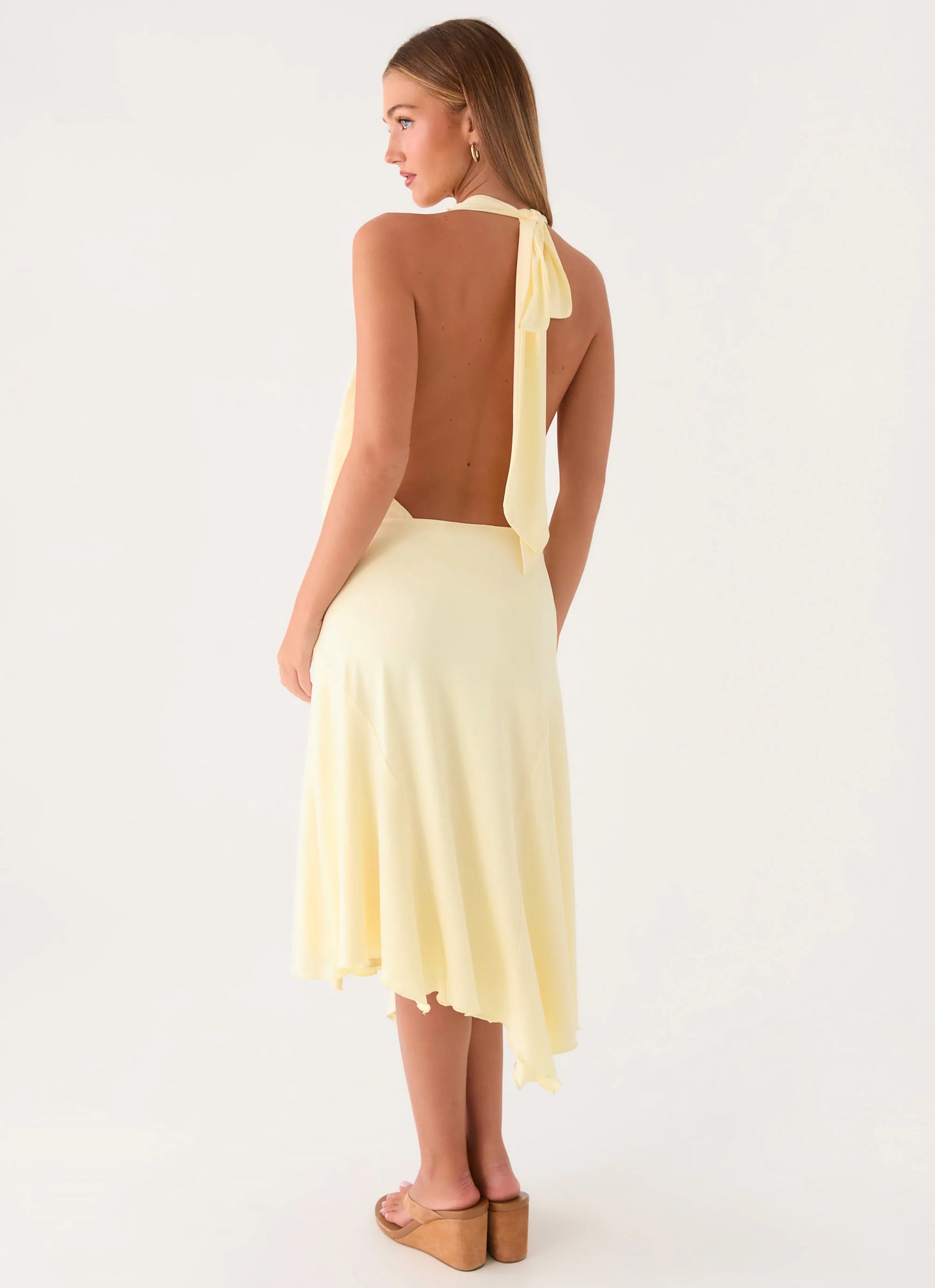 Ignite It Midi Dress - Lemon