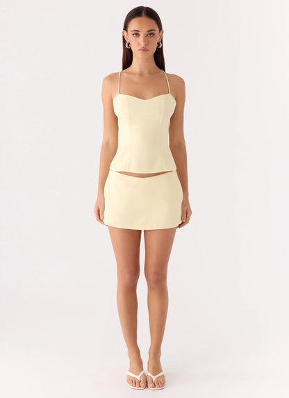 Mirna Micro Skort - Lemon Yellow