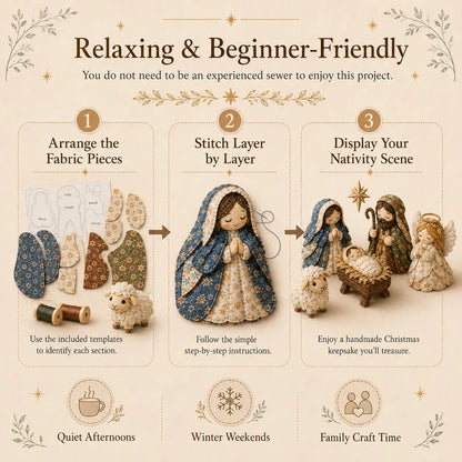 ✨DIY Patchwork Nativity Scene Sewing Kit