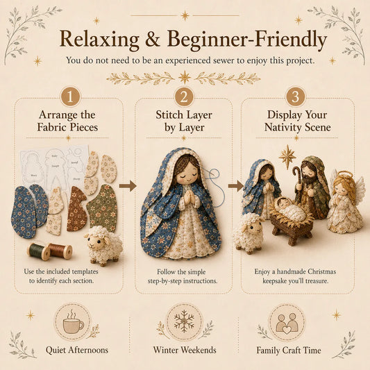 ✨DIY Patchwork Nativity Scene Sewing Kit