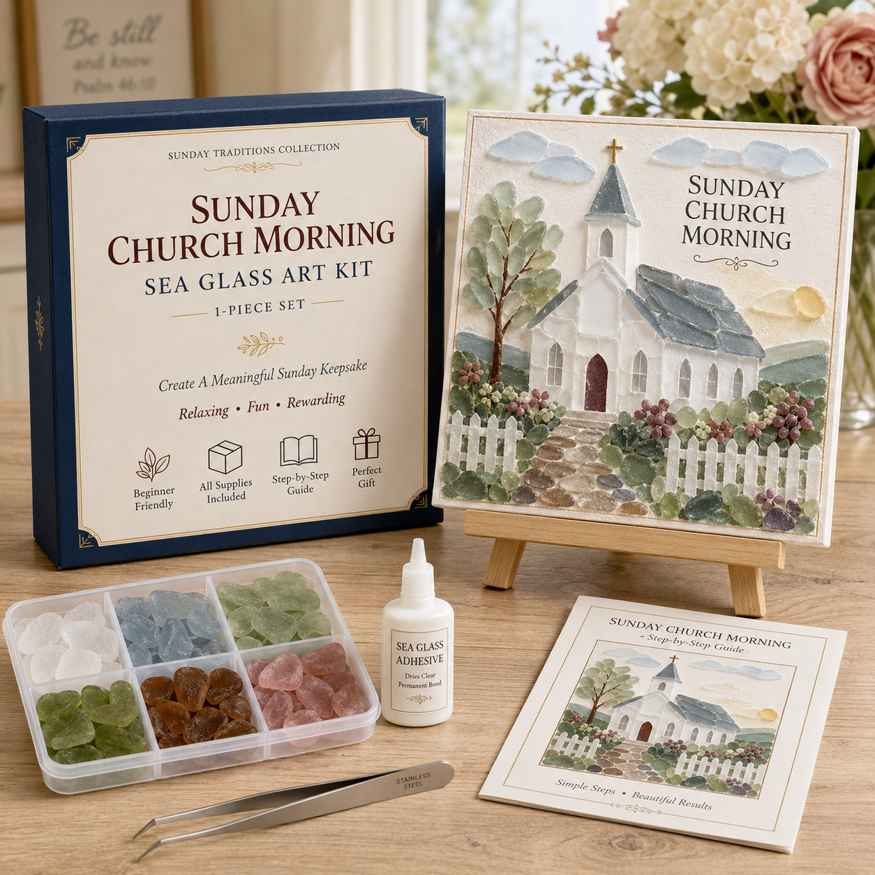 ⛪ Sunday Traditions Sea Glass Art Kit