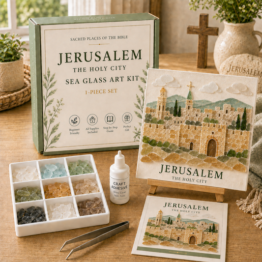 ⛪ Sacred Places of the Bible Sea Glass Art Kit