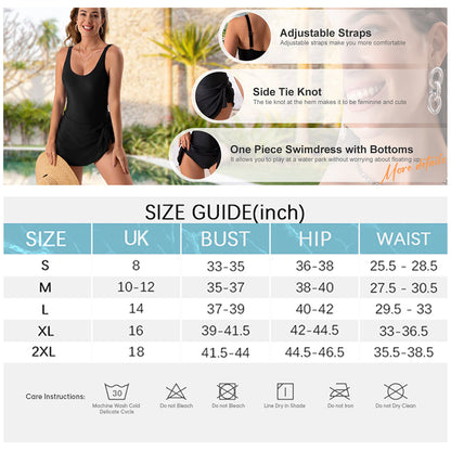 🔥LAST DAY SALE - ONLY £12.99!!⚡50K+ SOLD!👙Women's One Piece Tummy Control Tie Knot Swimsuit
