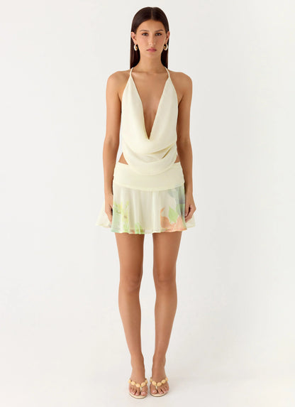 Blushing Bloom Mini Skirt - Spring Meadow