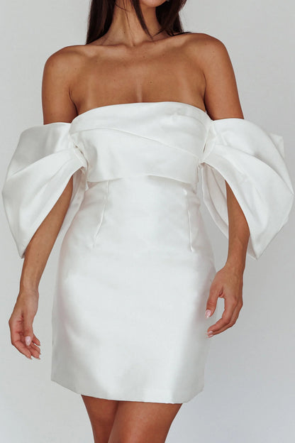 Magnolia Off-Shoulder Mini Dress White