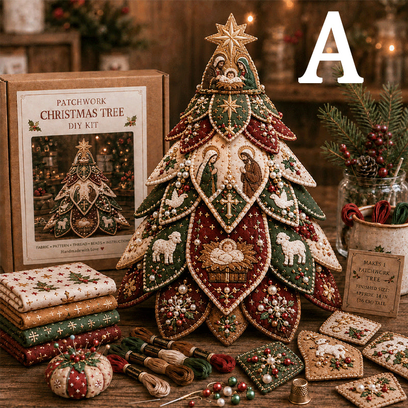 🔥49% Off Last Day ✝️ Religious-Themed Beaded & Quilted Christmas Tree DIY Kit