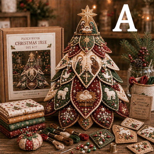 🔥49% Off Last Day ✝️ Religious-Themed Beaded & Quilted Christmas Tree DIY Kit