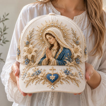 ❤️Sacred Faith Embroidered Baseball Cap | 3D Raised Christian Design, Unisex Comfortable Adjustable Hat for Church, Outdoor Walks & Daily Wear ✝️✨