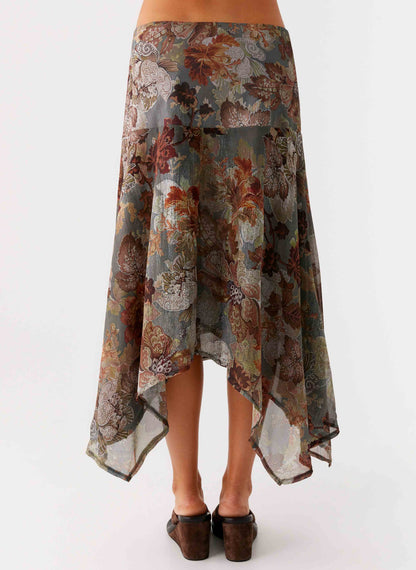 Rosewood Low Rise Midi Skirt - Vintage Blossom