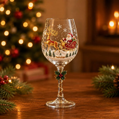 🎄Christmas stemware with a festive motif