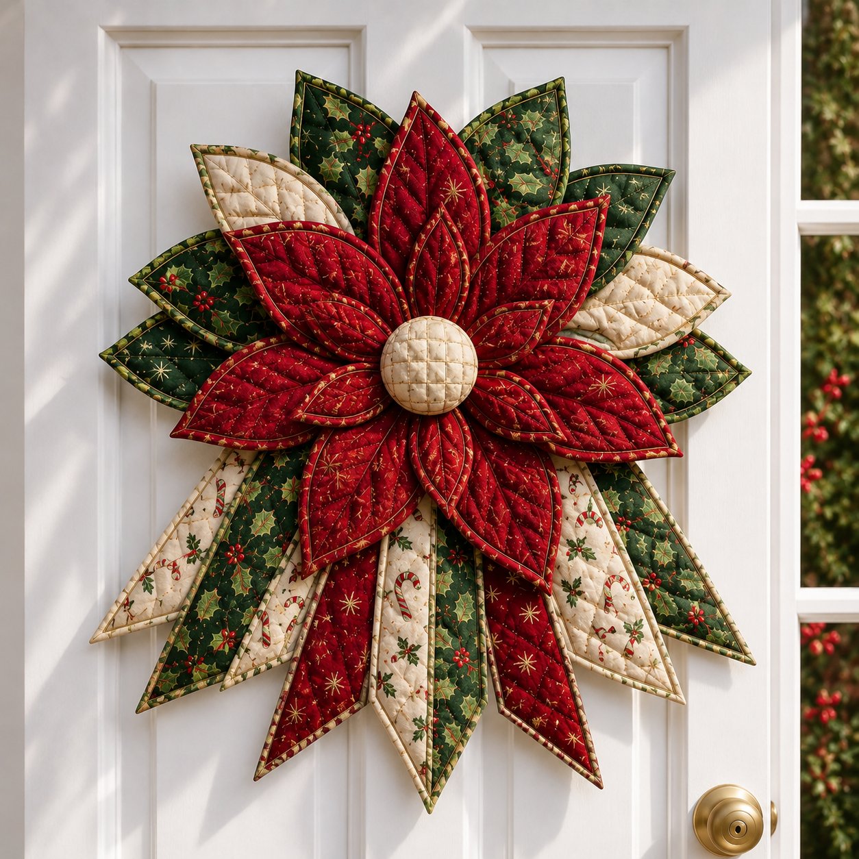 🎉🎄 Festive Quilted Christmas Door Hanging DIY Sewing Kit