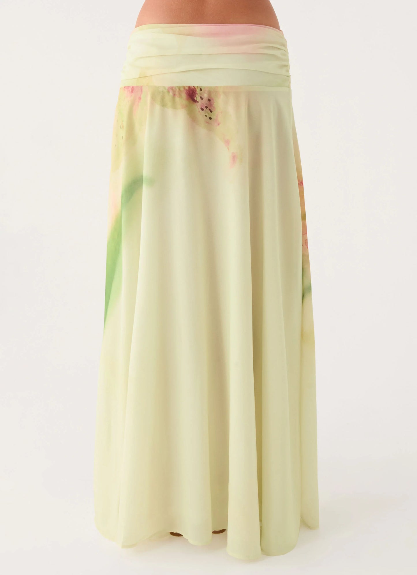 Sadona Asymmetric Maxi Skirt - Soft Lily