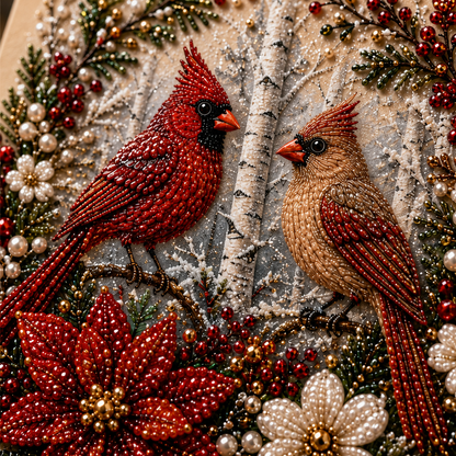 📈🔥2026 Top Picks🐦 Cardinal Winter Pearl Art DIY Kit