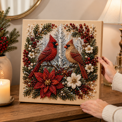 📈🔥2026 Top Picks🐦 Cardinal Winter Pearl Art DIY Kit