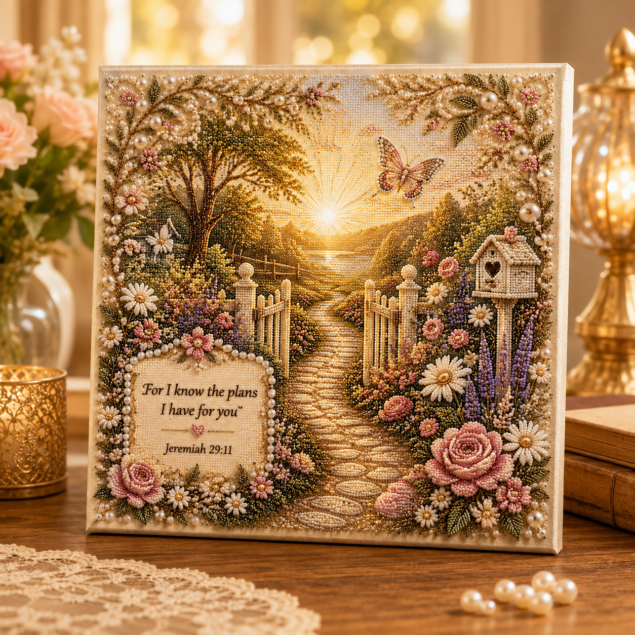 Garden of Faith Pearl Art Collection | Scripture Pearl Art DIY Kit