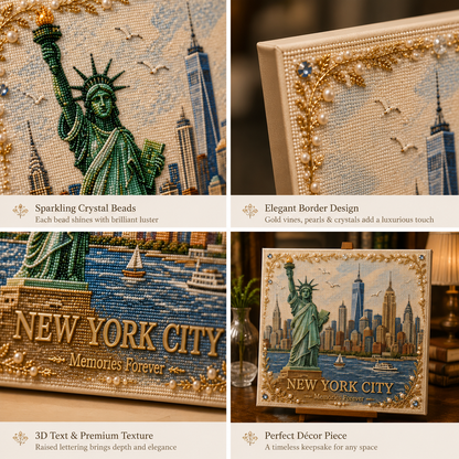 🗽 American Landmark Collection Crystal Art DIY Kit