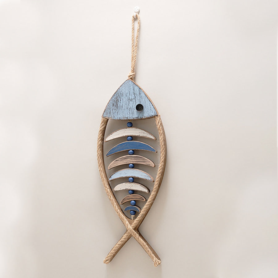🐟✨Lighted Coastal Rope Fish Wall Hanging