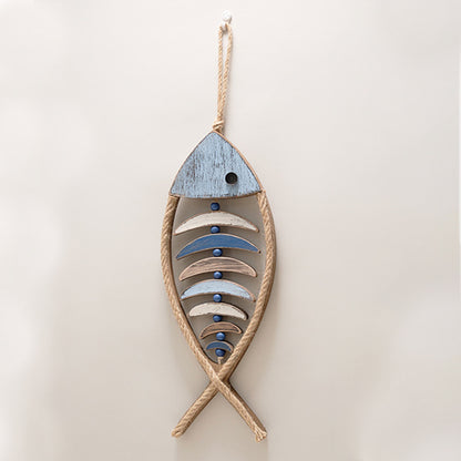 🐟✨Lighted Coastal Rope Fish Wall Hanging