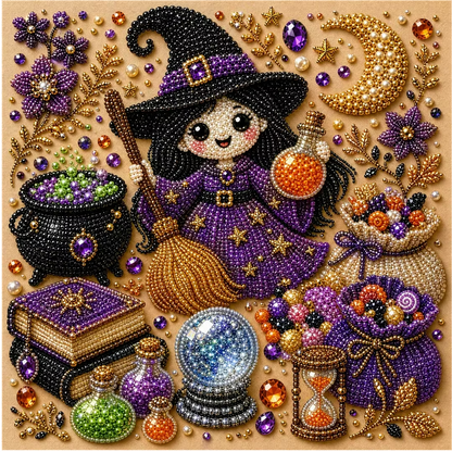 💥 Limited Time 49% OFF – 👻✨ Halloween Pearl Art DIY Kit – Create Spooky-Cute Magic