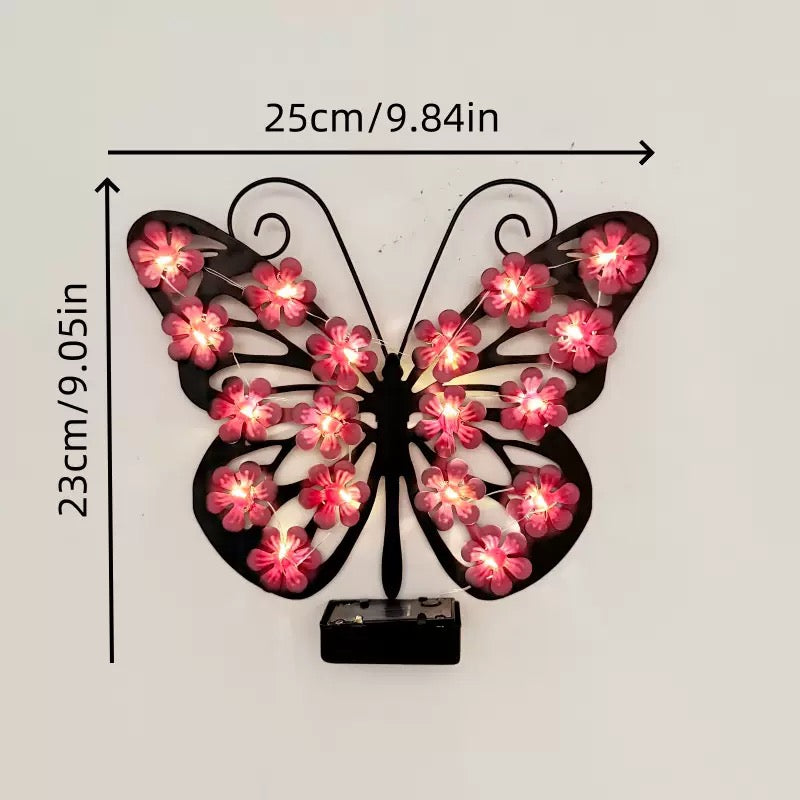 Solar Metal Butterfly Wall Lights Outdoor Decor🦋