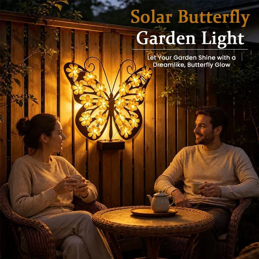 Solar Metal Butterfly Wall Lights Outdoor Decor🦋