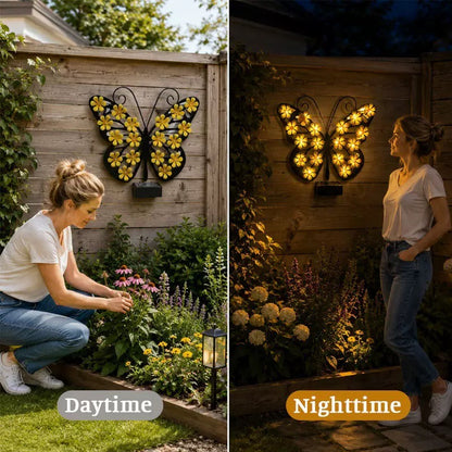 Solar Metal Butterfly Wall Lights Outdoor Decor🦋