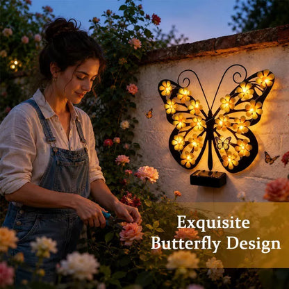 Solar Metal Butterfly Wall Lights Outdoor Decor🦋