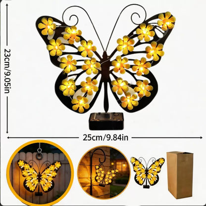 Solar Metal Butterfly Wall Lights Outdoor Decor🦋