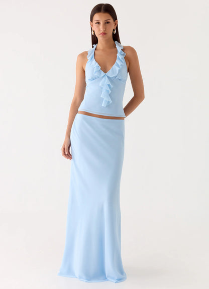 Log In Halter Top - Blue