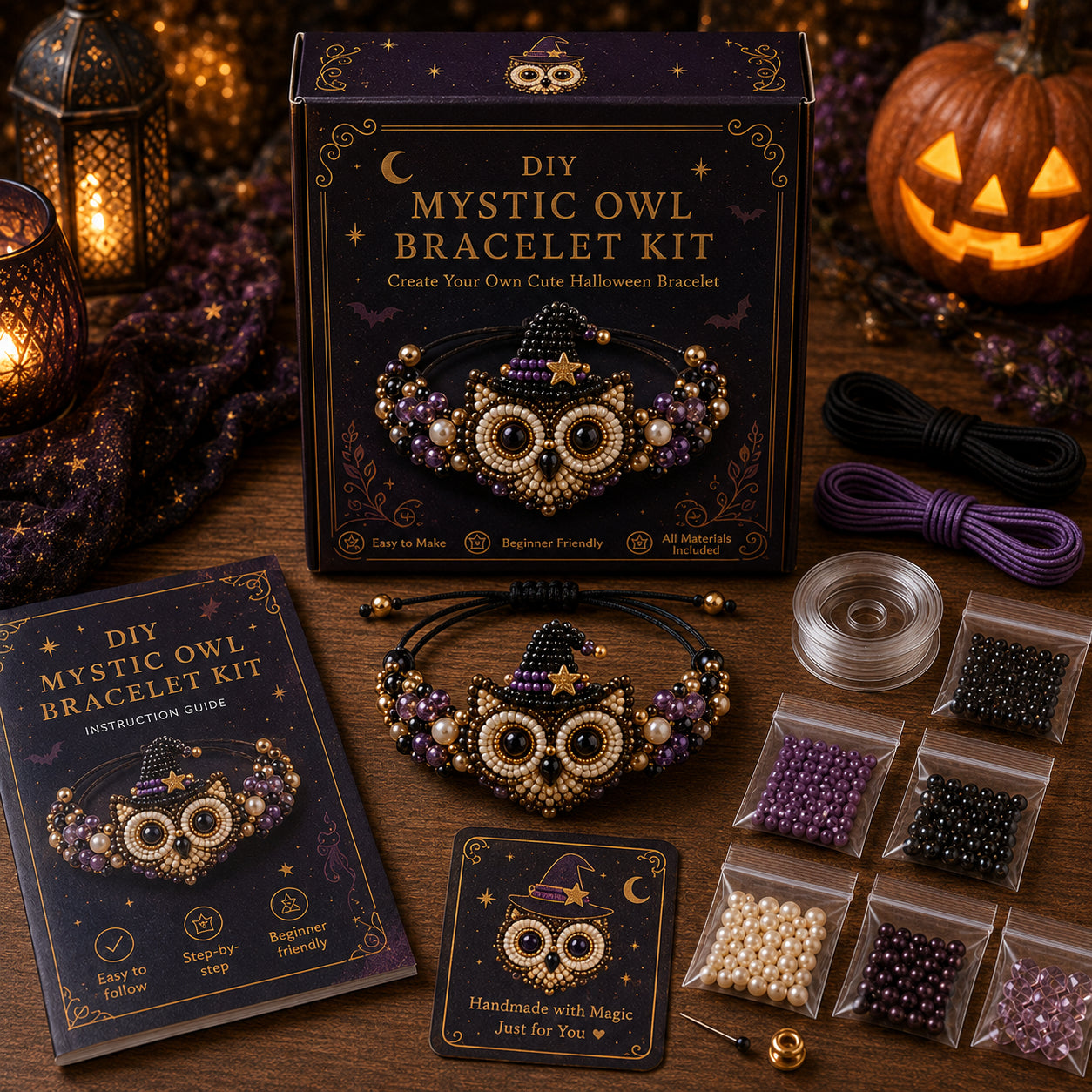🎃 DIY Halloween Beaded Bracelet Kit