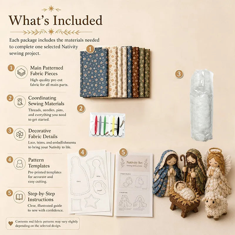✨DIY Patchwork Nativity Scene Sewing Kit