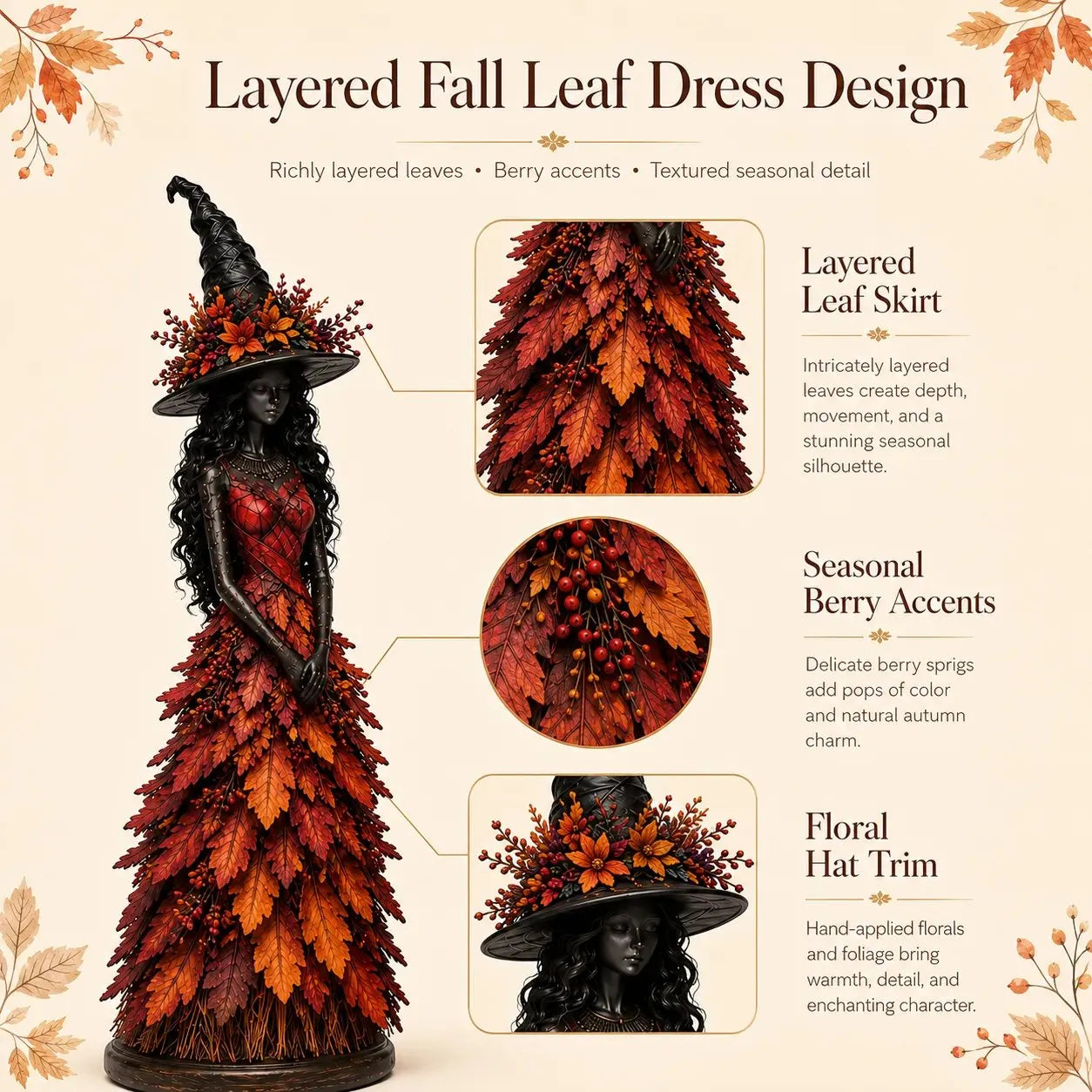 🔥LAST DAY 50% OFF - 🧙‍♀️Enchanted Autumn Witch Figurine(📦Buy 2 Free Shipping)