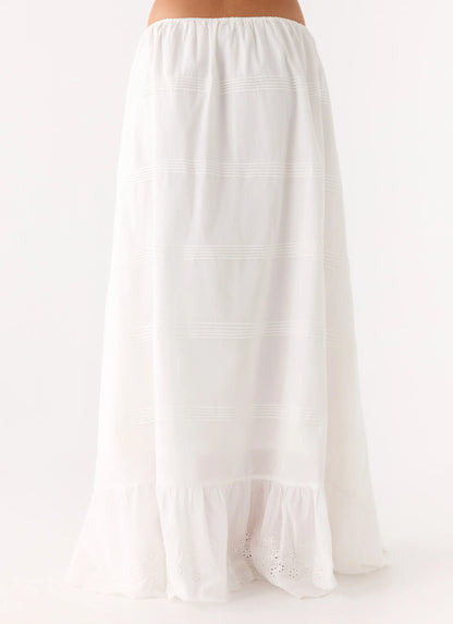 Lior Cotton Maxi Skirt - White