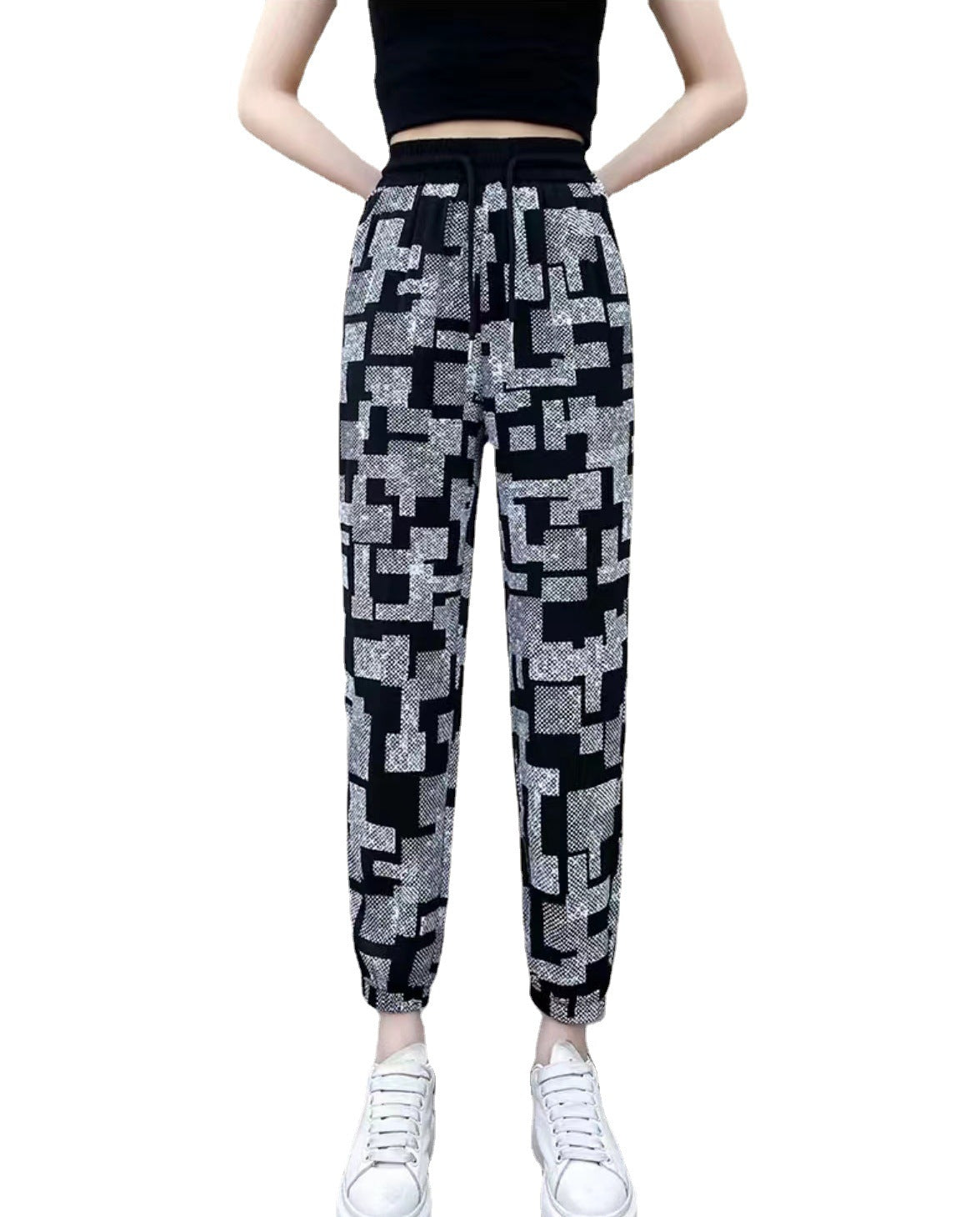 2025 New Style Ice Silk High Waist Casual Pants