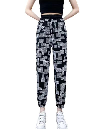 2025 New Style Ice Silk High Waist Casual Pants