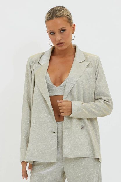Joyeux Notch Lapel Jacket Champagne
