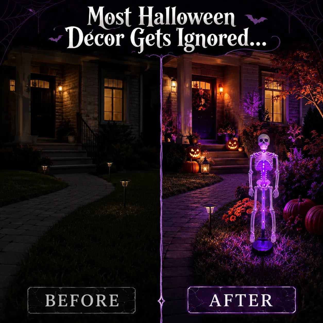 🎃💀Skeleton Solar Light Garden Stake