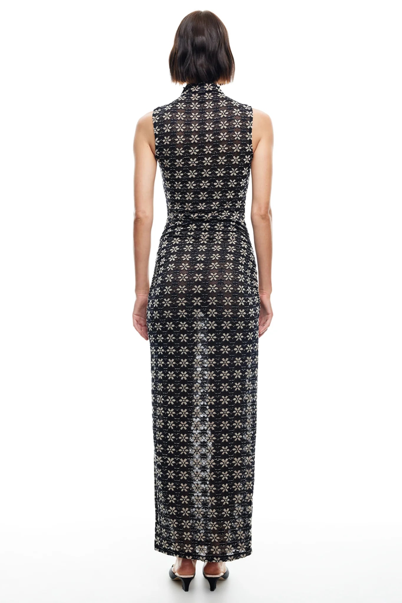 LIONESS Elle Maxi Dress 70's Onyx