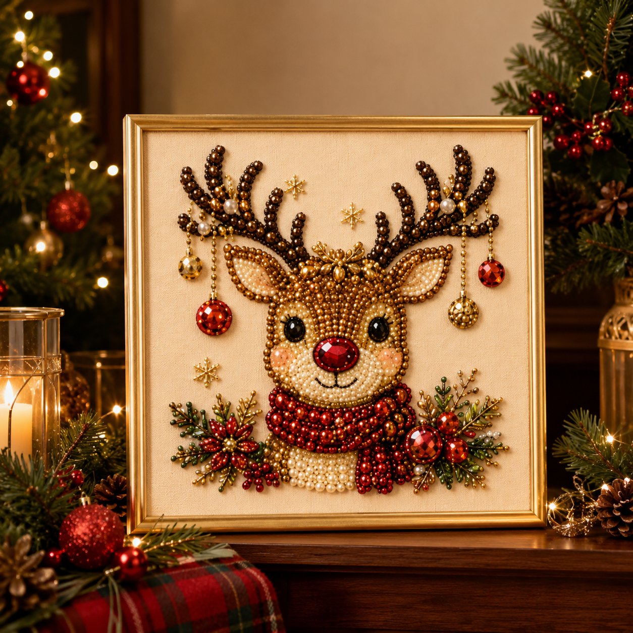 🧘Relaxing & Beginner-Friendly🎨💎DIY Christmas Pearl Diamond Painting Art Kit