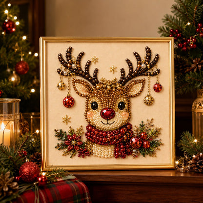🧘Relaxing & Beginner-Friendly🎨💎DIY Christmas Pearl Diamond Painting Art Kit