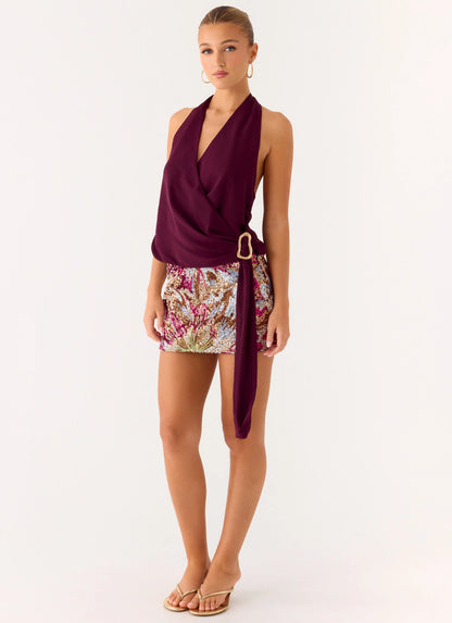 Bright Star Mini Skirt - Floral Bead