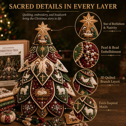 ✝️Religious-Themed Beaded & Quilted Christmas Tree DIY Kit