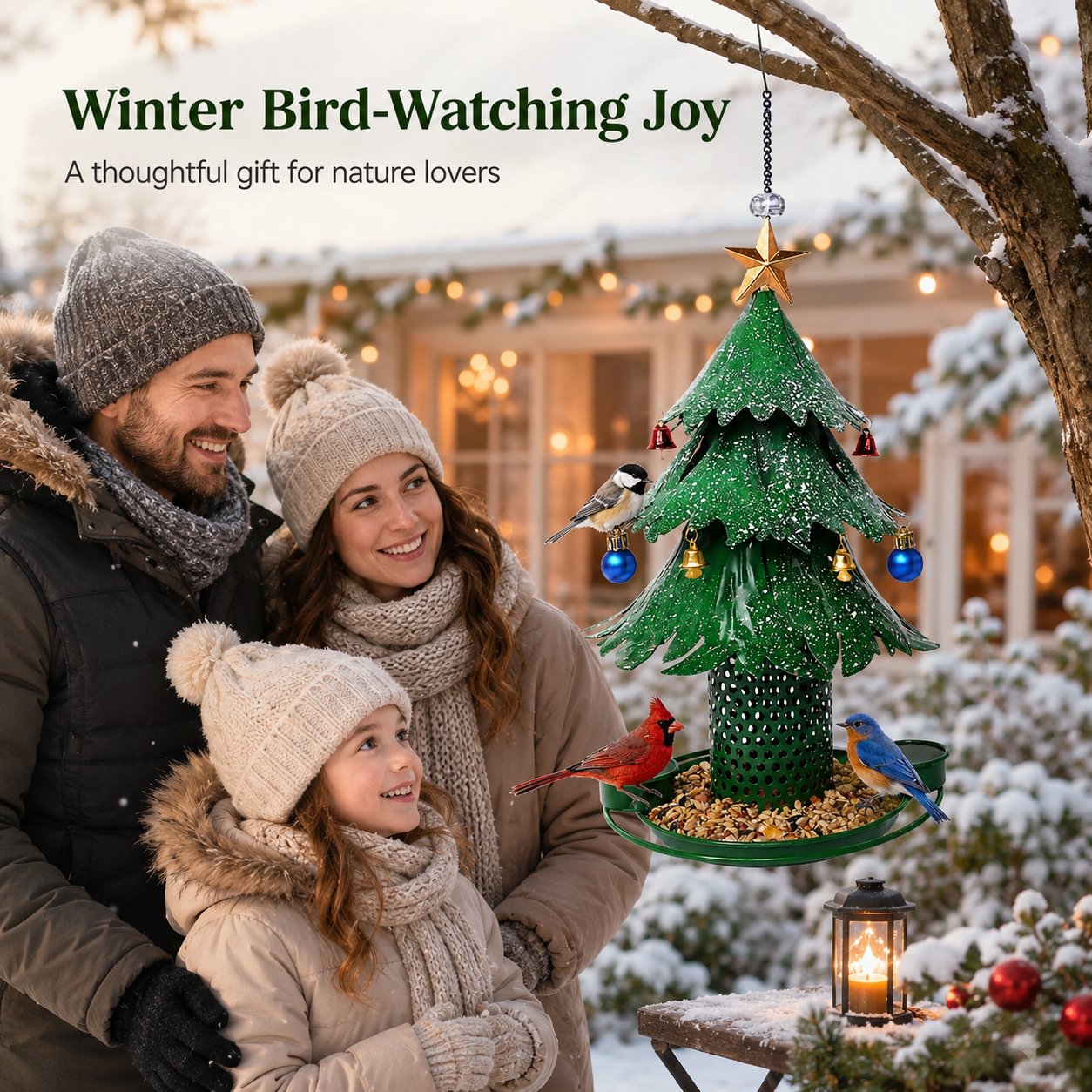 🐦🌲Christmas Tree Bird Feeder 🎄 Festive Backyard Holiday Decor