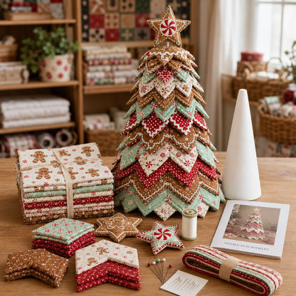 🎄🎅DIY Quilted Santa Christmas Tree Kit🎁