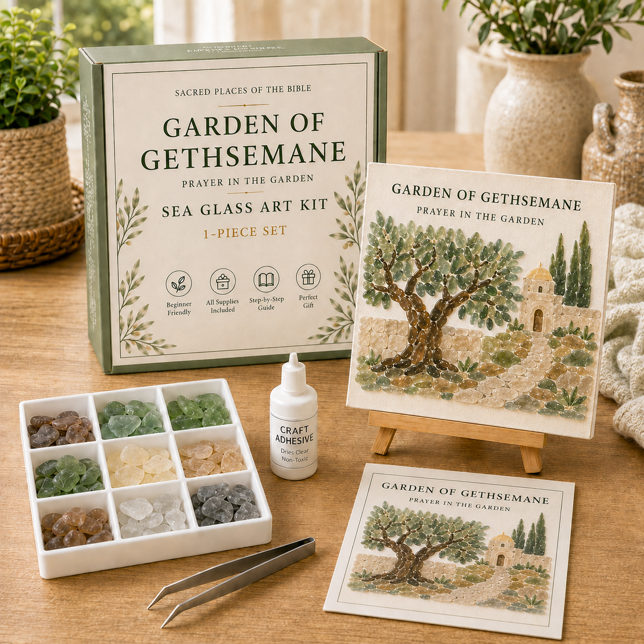 ⛪ Sacred Places of the Bible Sea Glass Art Kit