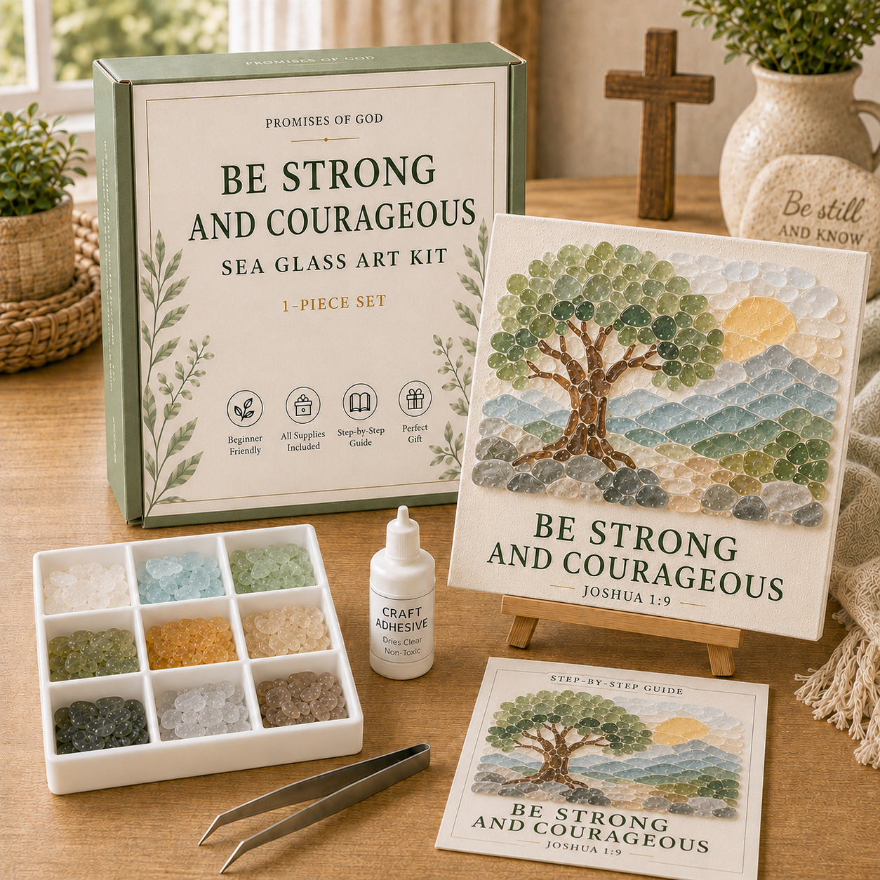 🌿 Promises of God Sea Glass Art Kit